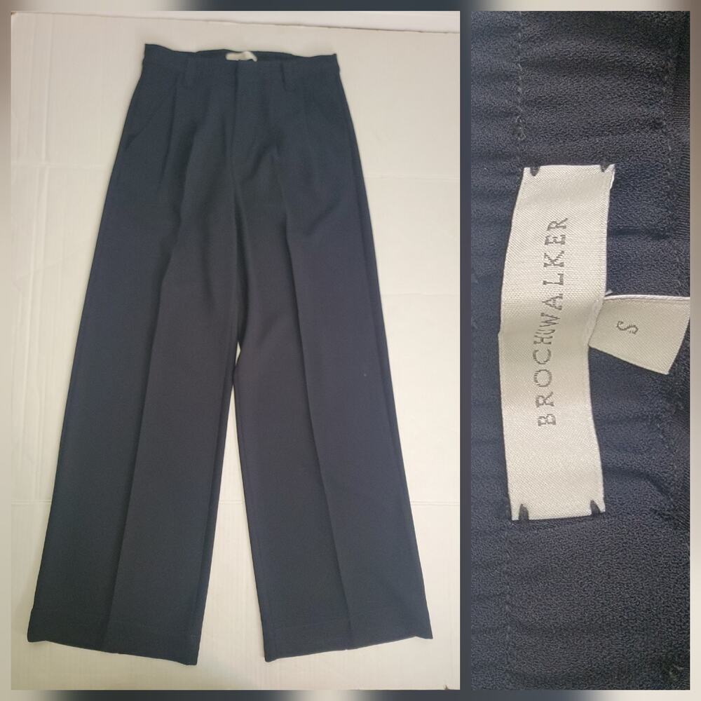 Brochu Walker SZ Small The Duke Pants Trousers Womens Wide Leg High Rise Black
